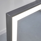 VASNER Zipris S LED Infrarotheizung Spiegel mit Titan Rahmen 500 Watt (60x90x2,5cm)